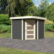 Casetta da giardino in legno massiccio grigio terra 5,95 m² Schwandorf 5 – WoodFeeling