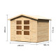 Casetta da giardino in legno massiccio 4,57 m² Amberg 3 – WoodFeeling