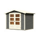 Casetta da giardino in legno massiccio grigio terra 4,57 m² Amberg 3 – WoodFeeling