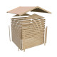 Casetta da giardino in legno massiccio grigio terra 4,57 m² Amberg 3 – WoodFeeling