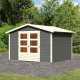 Casetta da giardino in legno massiccio grigio terra 6,05 m² Amberg 4 – WoodFeeling