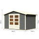 Casetta da giardino in legno massiccio grigio terra 6,05 m² Amberg 4 – WoodFeeling