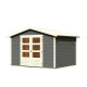 Casetta da giardino in legno massiccio grigio terra 6,05 m² Amberg 4 – WoodFeeling