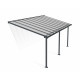Pergola per terrazza in alluminio grigio 3x6,10m + PC 16mm Olympia - Canopia by Palram