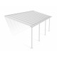 Pergola per terrazza in alluminio bianco 3x7,30m + PC 16mm Olympia - Canopia by Palram