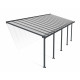 Pergola per terrazza in alluminio grigio 3x8,51m + PC 16mm Olympia - Canopia by Palram