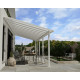 Pergola per terrazza in alluminio bianco 3x8,51m + PC 16mm Olympia - Canopia by Palram