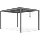 Pergola bioclimatica autoportante in alluminio grigio chiaro 4x3m - X-METAL