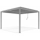 Pergola bioclimatica autoportante in alluminio grigio chiaro 4x4m - X-METAL