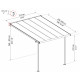 Pergola per terrazza Capri 3x3.05 Grigio bronzo - Palram - Canopia