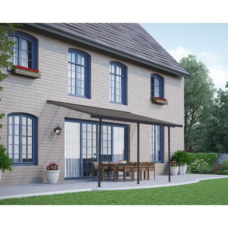 Pergola per terrazza 3x4,25 grigio - bronzo Capri - Palram -  Canopia