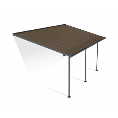 Pergola per terrazza Capri 3x6.10 grigio e bronzo Palram - Canopia
