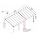 Pergola per terrazza 3x7.30 grigio - bronzo - Capri - Palram - Canopia