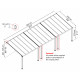 Pergola per terrazza Capri 3x9.15 grigio e bronzo - Palram - Canopia