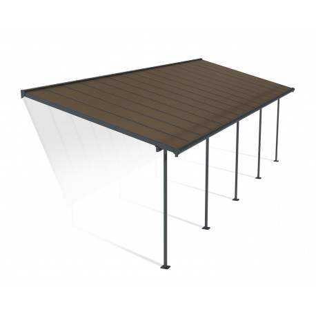 Pergola per terrazza Capri 3x9.15 grigio e bronzo - Palram - Canopia