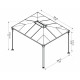 Pergola in alluminio e policarbonato 360x296cm Martinique 3600 Palram - Canopia