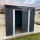 Casetta in lamiera 6,67m² Skylight antracite + set di montaggio X-METAL