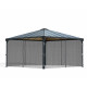 Set di zanzariera leggera in poliestere per pergola Palermo 4300 - Grigio - Palram - Canopia