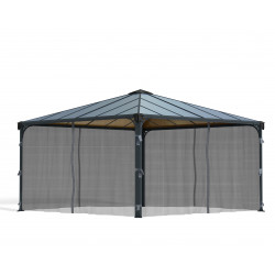 Set di zanzariera leggera in poliestere per pergola Palermo 4300 - Grigio - Palram - Canopia