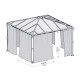 Set di zanzariera leggera in poliestere per pergola Palermo 4300 - Grigio - Palram - Canopia