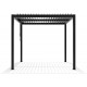 Pergola bioclimatica autoportante in alluminio grafite 3x3m - X-METAL