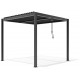 Pergola bioclimatica autoportante in alluminio grafite 3x3m - X-METAL