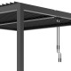 Pergola bioclimatica autoportante in alluminio grafite 3x3m - X-METAL