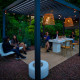 Pergola bioclimatica autoportante in alluminio antracite 3x6m Ombrea