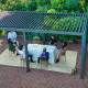 Pergola bioclimatica autoportante in alluminio antracite 3x6m Ombrea