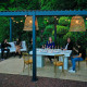 Pergola bioclimatica autoportante in alluminio antracite 3x6m Ombrea