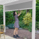 Tenda laterale bianco 400cm per pergola bioclimatica in alluminio Ombrea