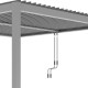 Pergola bioclimatica autoportante in alluminio grigio chiaro 4x3m - X-METAL