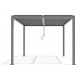 Pergola bioclimatica autoportante in alluminio grigio chiaro 4x3m - X-METAL