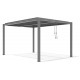 Pergola bioclimatica autoportante in alluminio grigio chiaro 4x3m - X-METAL