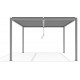 Pergola bioclimatica autoportante in alluminio grigio chiaro 4x4m - X-METAL