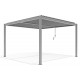 Pergola bioclimatica autoportante in alluminio grigio chiaro 4x4m - X-METAL