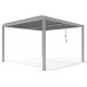 Pergola bioclimatica autoportante in alluminio grigio chiaro 4x4m - X-METAL