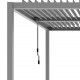 Pergola bioclimatica autoportante in alluminio grigio chiaro 4x4m - X-METAL