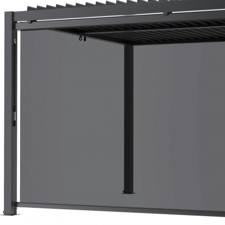Tendalino laterale antracite 370cm per pergola bioclimatica in alluminio X-METAL