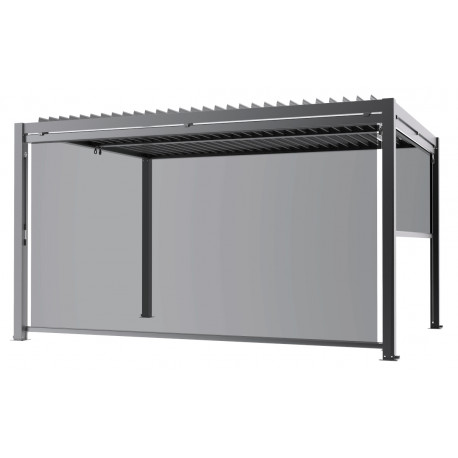 Tendalino laterale grigio chiaro 370cm per pergola bioclimatica in alluminio X-METAL