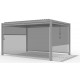Tendalino laterale grigio chiaro 370cm per pergola bioclimatica in alluminio X-METAL