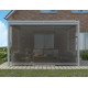 Tendalino laterale grigio chiaro 370cm per pergola bioclimatica in alluminio X-METAL