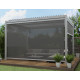 Tendalino laterale grigio chiaro 370cm per pergola bioclimatica in alluminio X-METAL