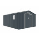 Casetta in lamiera 15,16m² PLUS antracite + set di montaggio X-METAL