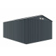 Casetta in lamiera 15,16m² PLUS antracite + set di montaggio X-METAL