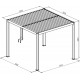 Pergola bioclimatica autoportante in alluminio grafite 3x3m - X-METAL