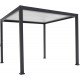 Pergola bioclimatica autoportante in alluminio antracite - lamelle bianche - 3x4m Ombrea