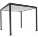 Pergola bioclimatica autoportante in alluminio antracite - lamelle bianche - 3x4m Ombrea