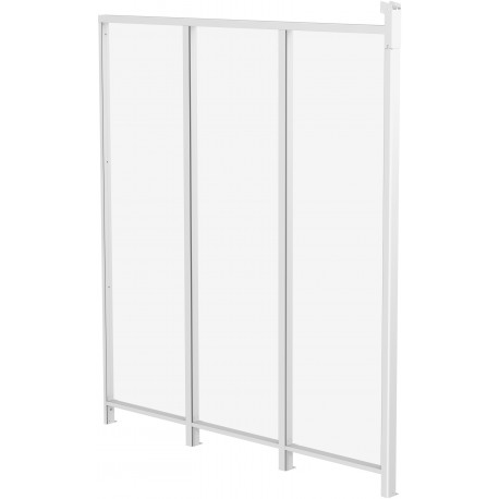 Pannello laterale in alluminio e PC trasparente per pergola per terrazza bianco 2,5m X-METAL
