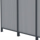 Pannello laterale in alluminio e PC 4mm per pergola per terrazzo antracite 2,5m X-METAL